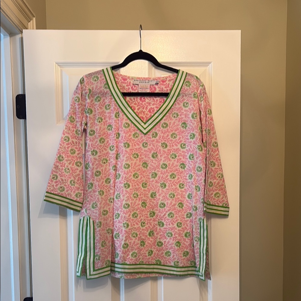 Gretchen Scott Pink Floral Tunic Top